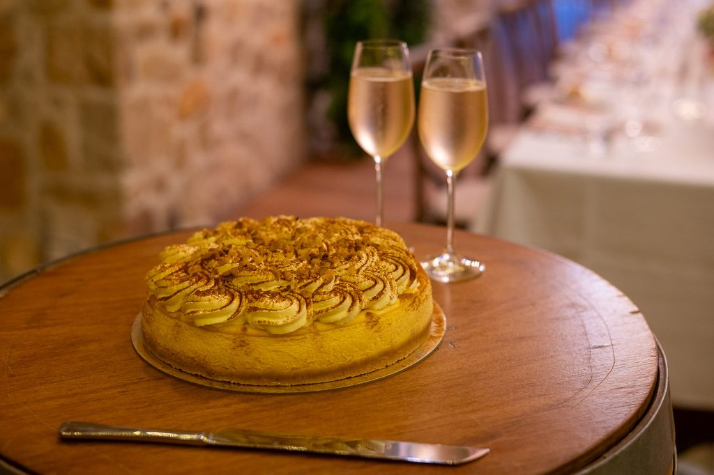 Wedding cake and Champagne