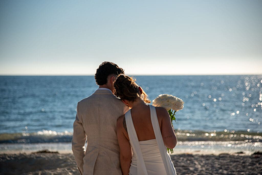 Halley and Jay wedding photos at Glenelg Beach